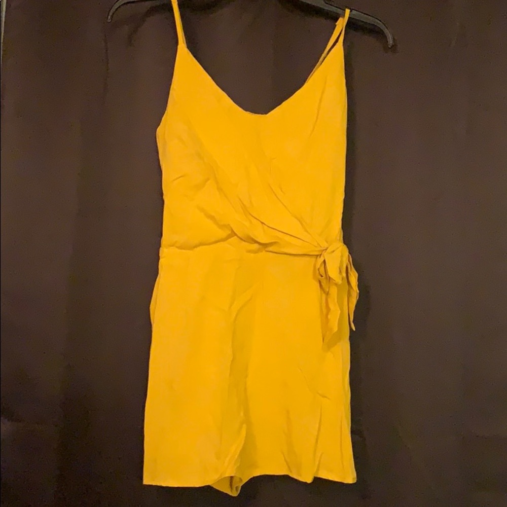 Yellow gold wrap style romper